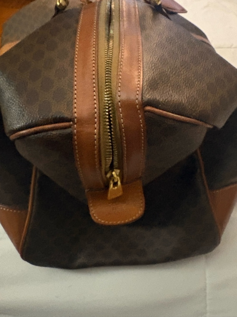 Authentic Celine Macadam Canvas Boston 45 Travel Bag - Picture 11 of 16